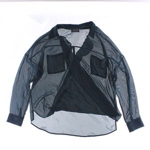 Astr Top Womens Sz XXL black Sheer